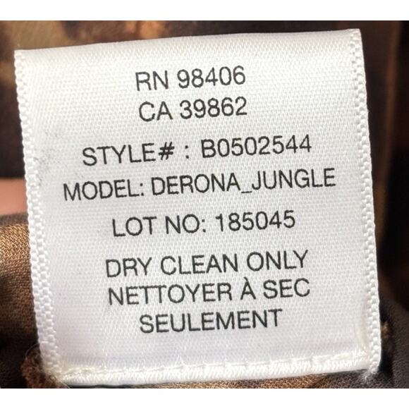 Theory Women's 100% Silk Leopard Print Sleeveless Crossover Blouse Sz M Classic - Picture 10 of 10